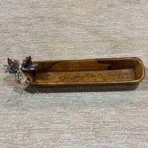 Mud Pie Acorn Wood Cracker Dish